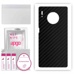 apgo Protective Skin Sticker for the back compatible with Huawei Mate 30 Pro, Wrap Film, Foil, Vinyl - Pattern Carbon Black