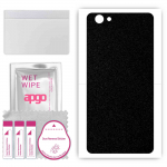 apgo Protective Skin Sticker for the back compatible with Kruger&Matz Live 4S, Wrap Film, Foil, Vinyl - Pattern Matte Black