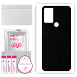 apgo Protective Skin Sticker for the back compatible with Sharp Aquos V6, Wrap Film, Foil, Vinyl - Pattern Matte Black