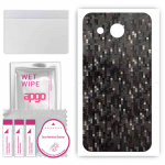 apgo Protective Skin Sticker for the back compatible with Huawei Y5 (2017), Wrap Film, Foil, Vinyl - Pattern Carbon Black Pixel