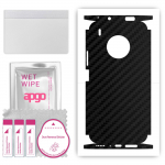 apgo Protective Skin Sticker for the back+sides compatible with Huawei Y9a, Full Wrap Film, Foil, Vinyl - Pattern Carbon Black