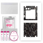 apgo Protective Skin Sticker for the back+sides compatible with Samsung Galaxy Z Flip5 Retro, Full Wrap Film, Foil, Vinyl - Pattern Carbon Black Pixel