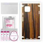 apgo Protective Skin Sticker for the back+sides compatible with Google Pixel 4, Full Wrap Film, Foil, Vinyl - Pattern Tigerwood