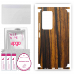 apgo Protective Skin Sticker for the back+sides compatible with Xiaomi Poco F4, Full Wrap Film, Foil, Vinyl - Pattern Tigerwood