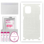 apgo Protective Skin Sticker for the back+sides compatible with Oppo Find X3 Pro, Full Wrap Film, Foil, Vinyl - Pattern White Fabric