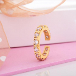 Ebatavaline naiste s&otilde;rmus Estele kullatud CZ-ga (reguleeritav)