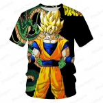 Suvine Z T-s&auml;rk Vegeta Goku Laps Streetwear L&uuml;hikeste varrukatega T-s&auml;rgid Naljakas Anime Poiste T&uuml;drukute Riided Vabaaja 3D-print T-s&auml;rk XS