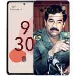Saddam Husseini Iraagi lipp Google Pixel 8 7 6 Pro 6A 5G mustale telefoni&uuml;mbrisele, pehmele p&otilde;rutuskindlale tagakaanele, silikoonist TPU kestaga. Pixel 7