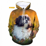 Uus Armas Shih Tzu Koera 3D-prindiga Kapuutsiga Pusa Loom Koera Kapuutsiga Pusa Naljakad Dressipluusid Vabaaja Hip Hop S&auml;rk R&otilde;ivad S