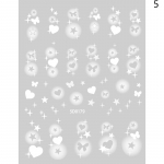 Halo v&auml;rvitud pooll&auml;bipaistev &otilde;&otilde;nes liblikas k&uuml;&uuml;nte kleebis Love Star valge pihustamata k&uuml;&uuml;nte kaunistuskleebis