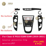 For Mercedes Benz W213 Class-E Coupe - Car interior carbon fibre Film 5D PET Center console Anti scratch resist film PPF Style A For LHD