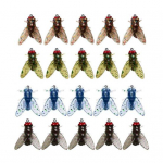 20 tk 8/12/15 mm biooniline k&auml;rbsep&uuml;&uuml;gi peibutis terava konksuga Realistic Fly tehiss&ouml;&ouml;t magevee-merevee meriahvenforelli p&uuml;&uuml;gi tarvikud M