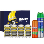 Gillette ProShield Yellow Razor Blades 16 pakki + 1 seeria geel 195g + 1 Fusion Hydra Gel 70g, Korea habemenuga