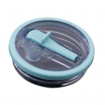 40 untsi trummelklapp k&otilde;rrekaane asenduslekkekindel pritsmekindel kate tassile BPA-vaba korduvkasutatav klaaskaane koos kokkupandava k&otilde;rrega 40oz helelilla v&auml;rv