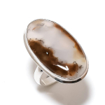 Agate Gemstone Handmade 925 Sterling Silver Gift Jewelry Ring Size 8 q3l74