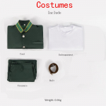 Haruka Sakura Cosplay meeste fantaasiakost&uuml;&uuml;m parukas Anime tuulekaitse varustus mantel p&uuml;ksid poisid meeste Halloweeni karnevali &uuml;likonnad S roheline