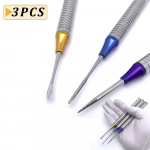 3 tk Dental Flex Periotome Power Kit hammaste v&auml;ljat&otilde;mbamise hambaekstraktor, titaanots, painduv hambaraviinstrumentide t&ouml;&ouml;riist