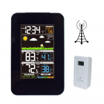 Multifunktsionaalne ilmajaam siseruumides v&auml;listermomeetri temperatuuri ja niiskuse monitor 12H24H must