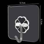 5 tk kleebis konks pulk konksul seinal konks naelad konks mitte-tilline super liimiga konks Tugev isekleepuv kodumajapidamises kasutatav vastupidav multifunktsionaalne kardin Transparent/5.7*5.7cm