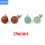 Creative Cute Peas Natural Crystal K&otilde;rvar&otilde;ngad Euroopa ja Ameerika Lihtsad K&otilde;rvar&otilde;ngad Naiste Algsed nipsasjakesed K&otilde;rvar&otilde;ngad SetA