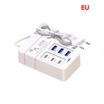 6-porti USB-kiirlaadimisjaam 35W PD-t&uuml;&uuml;pi C-kiirlaadimisega seinalaadijad USB-jaoturi adapter EU USA pistik