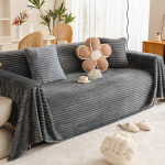 Talvine diivanikate Uus paks pl&uuml;&uuml;sist diivanikate Diivanitekk Kreemikas stiilis diivanikate 180*130cm gray