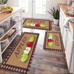 1 tk V&auml;simusvastased k&ouml;&ouml;givaibad, Puuviljaprint Veekindel libisemiskindel paks polsterdatud k&ouml;&ouml;gimatt Tugeva t&ouml;&ouml;v&otilde;imega mugav k&ouml;&ouml;gimatt 40*60cm