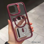 Magnetobjektiiviga metallist r&otilde;ngast alus telefoni&uuml;mbris iPhone 13 11 12 14 15 Pro Max objektiivi klaaskile kaitseks, l&auml;bipaistev Magsafe'i kate iPhone 11 Pro must