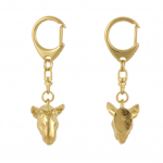 Bull Terrier, Bully I - Gilded key ring with dog in gift box, handbag decoration, luxury accessory by Art-Dog brand