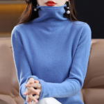 Naiste ka&scaron;miirist sviiter Qinghe ka&scaron;miir 30% ka&scaron;miir 70% vill s&uuml;gis-talvine ka&scaron;miir pullover pehme ja soe XXL sinine