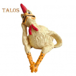 Istuv tibu kujuke multifilm Kollane kana kuju Skulptuur Vaik Kana Loom Modell Kodukontori raamaturiiul T&ouml;&ouml;laua kaunistus Ornament A