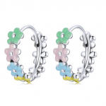 Ehtne 925 Sterling h&otilde;bedane naiste mitmev&auml;rviline emailiga s&uuml;damer&otilde;ngas k&otilde;rvar&otilde;ngad vikerkaare trendiga ehted t&uuml;drukule kingitus