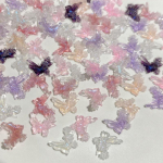 30 tk. DIY Nail Art Decor 3D Butterfly Lille Ehted K&uuml;&uuml;nepell Aurora Vaigu Liblikas Glitter Rose K&uuml;&uuml;nte Teemantmanik&uuml;&uuml;r Disain