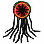 Uus Rasta Reggae Kootud M&uuml;ts Vale Patsidega Jamaica M&uuml;tsid Hip Hop Dreadlock Parukam&uuml;tsid Kost&uuml;&uuml;m Fantaasiapidu Hippie barett One Size