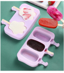 &Uuml;hes t&uuml;kis j&auml;&auml;tisevorm kaane ja pulgaga j&auml;&auml;tisealusega Kodune silikoonist j&auml;&auml;tise vorm DIY j&auml;&auml;tisevorm Oval (stick) #C0G46#