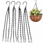 4 tk rippuvad korviketid 14  mustad konksud lillepoti keti asendusriideid 4PCS