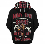 Combat Muay Thai 3D prinditud kapuutsid Meestele Mood Sport Graafilised dressipluusid Vabaajar&otilde;ivad Pulloverid Talvised dressip&uuml;ksid S