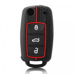 Auto v&otilde;tmekaane &uuml;mbris silikoonist Volkswagen VW Polo Golf Passat Tiguan Beetle Caddy T5 Up Eos Skoda Octavia Seat Leon Altea jaoks punane