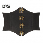 Kunstnahast kleit korsett v&ouml;&ouml; laia &auml;&auml;rega disain elastne v&ouml;&ouml;koht Retro stiilis naiste reguleeritav korsett v&ouml;&ouml;kohal S