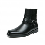 Mood Meeste Nahast Lukk Chelsea Saapad Meeste Saapad Must Western Cowboy Boot T&otilde;mblukk Vintage Pruunid Mootorratta nahast Saapad 38 must