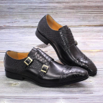Moodsad Ehtsad Nahast Kahe N&ouml;&ouml;biga Mengke Kingad Klassikalise Krokodillimustriga &Auml;ri Retro Meeste Elegantsed Kingad Slip-on Nahast Kingad 39 must