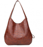 Euroopa-Ameerika retro stiilis naiste pehmest nahast &otilde;lakott, 2022. aasta v&auml;ljaanne pruun