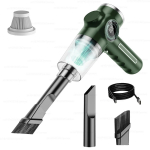 Uus harjadeta kolm &uuml;hes juhtmevaba autotolmuimeja kaasaskantav k&auml;eshoitav minitolmuimeja auto kodumasina akuekraan 1 Pcs Filter must