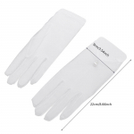 Naiste pruudi elegantsed pulmakindad l&uuml;hikesed kindad, satiinist helmestega p&auml;rlitega kindad &otilde;htukleidi aksessuaarid A