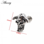 Alisouy 1PC roostevabast terasest Star Moon Cross Snake Skull Tragus Helix Bar Labret Huuler&otilde;ngas K&otilde;hre K&otilde;rvar&otilde;ngas Piercing Ehted