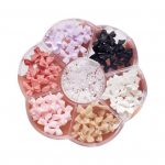 1 Box Nail Art Decor Kolmem&otilde;&otilde;tmeline mitte langev isetehtud kivikivid vibu karu segatud s&uuml;damega ploomi&otilde;ieplaat k&uuml;&uuml;nekoristus k&uuml;&uuml;nesalongi varustus B
