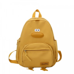 Nailonist multifilmi seljakott, 3-kihilised taskud lukuga v&auml;ikelapse seljakott, suure mahutavusega &otilde;pilase koolikott kollane