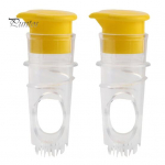 2 tk Sisseehitatud filtriga k&auml;sitsi sidrunipressiga puuviljamahlapress BPA-vaba kaanega tsitrusviljamahlapress Kaasaskantav laimimahlapress roheline/kollane