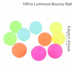 10pcs Fluorescent Party Luminous Bouncy Balls Birthday Party Decoration Home High Bounce Ball Kids Toys Gifts Glow in The Dark