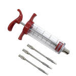 Toidukvaliteediga PP BBQ lihas&uuml;stal k&ouml;&ouml;git&ouml;&ouml;riistad BBQ lihamaitsepihusti 3 roostevabast terasest n&otilde;elaga K&ouml;&ouml;k koduks &otilde;ues punane